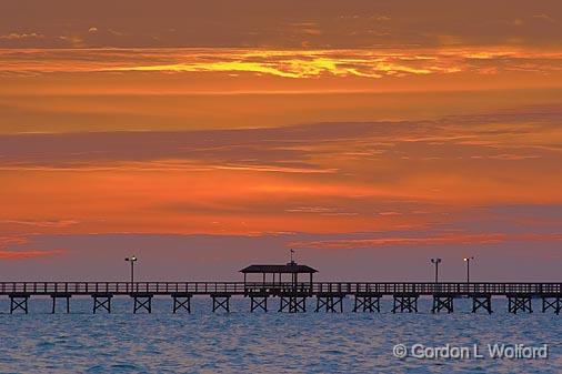 Fishing Pier In Sunrise_4947.jpg - Photographed in Rockport, Texas, USA.